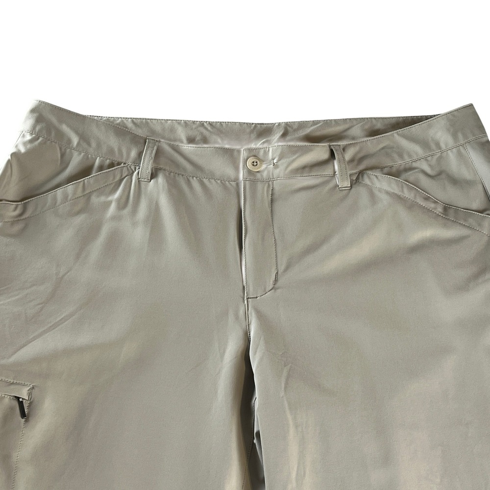 Eddie Bauer Travex Capri Pants Khaki Stretch Hiking Utility Women 18 - Picture 3 of 11